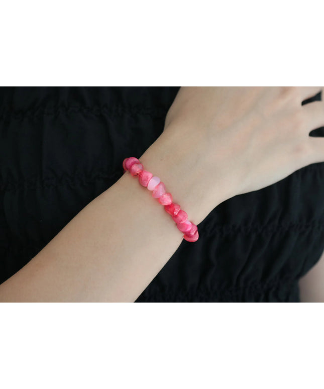 Akik Kadın Bileklik Orjinal Pembe Akik Bileklik