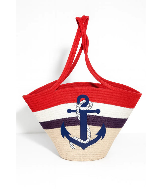 Deniz Temalı Omuz Çantası (Çapa Detaylı)