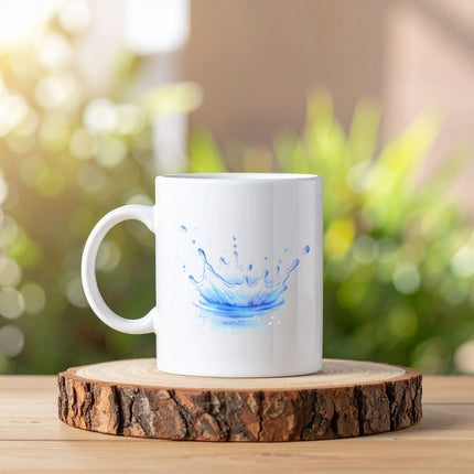 Su Damlası Resimli Baskılı Kupa Bardak