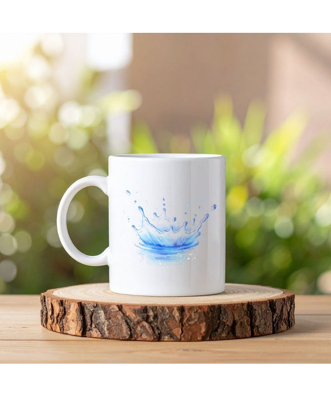 Su Damlası Resimli Baskılı Kupa Bardak