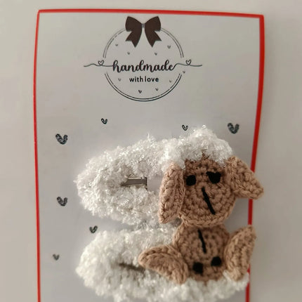 El Yapımı Koyun Figürlü Toka (2’li Set)