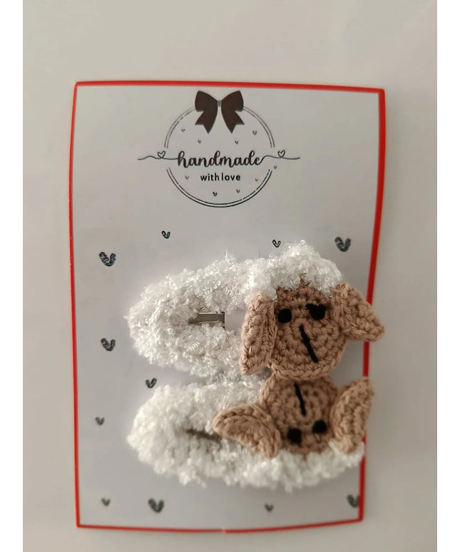 El Yapımı Koyun Figürlü Toka (2’li Set)