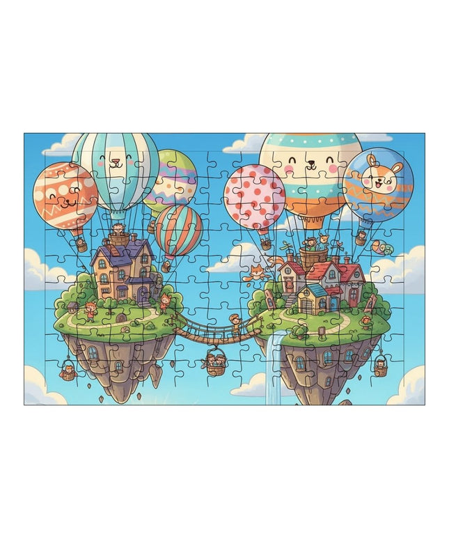 Balonlar ile Uçan Adalar Puzzle Yapboz 99 Parça