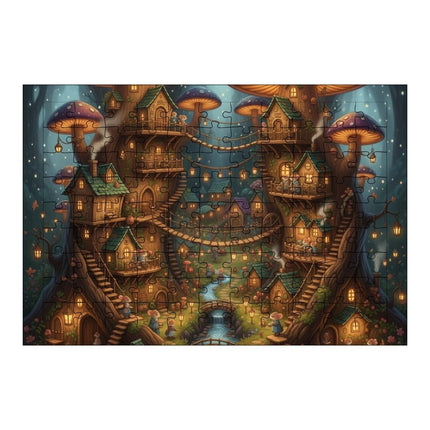 Ağaç Şehir Puzzle Yapboz 99 Parça