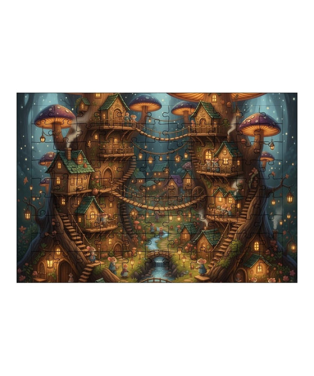 Ağaç Şehir Puzzle Yapboz 99 Parça