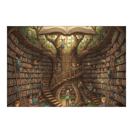 Ağaç Kütüphane Puzzle Yapboz 99 Parça