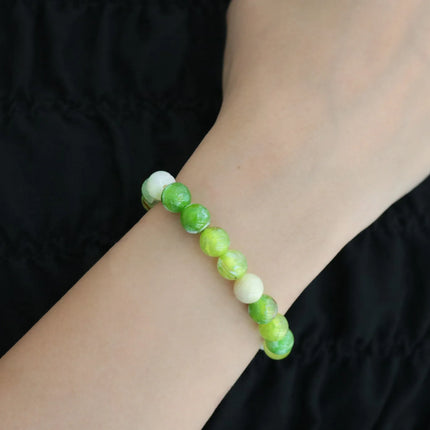 Yeşil Tonlarında Boncuklu Bileklik El Yapımı Şık ve Zarif Tasarım