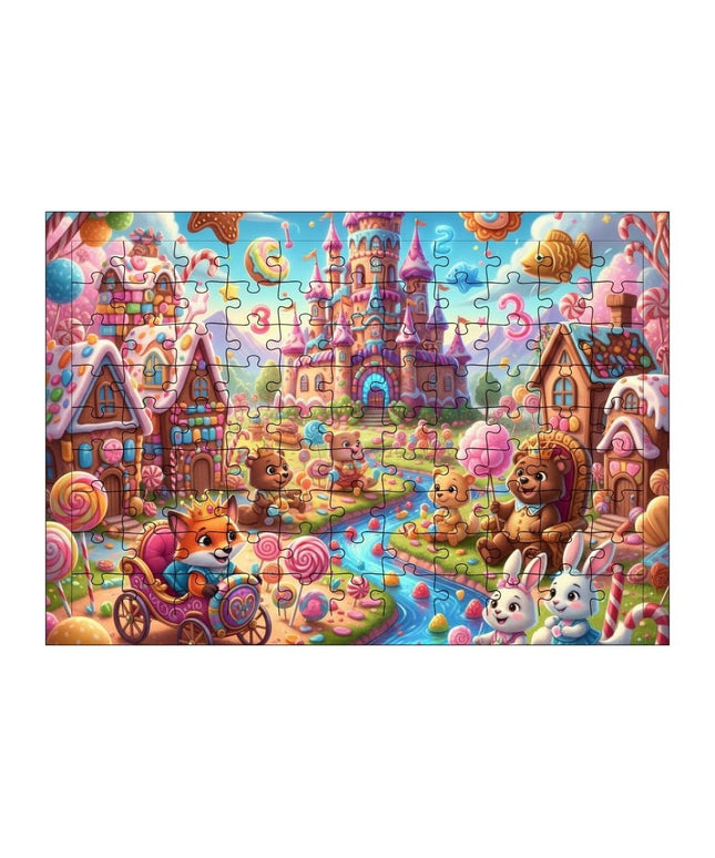 Hayvanlı Şekerler Puzzle Yapboz 99 Parça