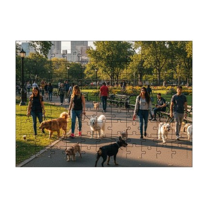 Köpekli Park Puzzle Yapboz 99 Parça
