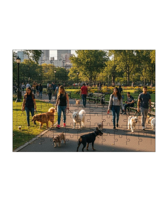 Köpekli Park Puzzle Yapboz 99 Parça