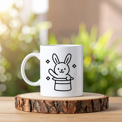 Sürpriz Tavşan Resimli Baskılı Kupa Bardak