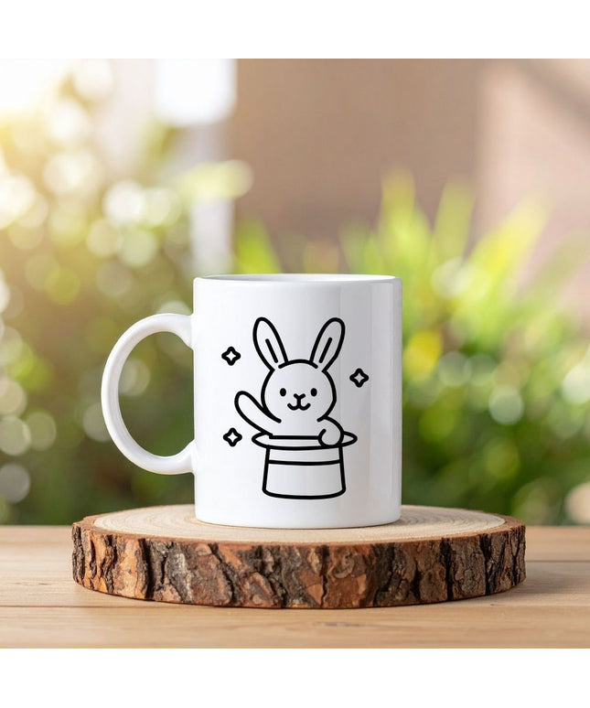 Sürpriz Tavşan Resimli Baskılı Kupa Bardak