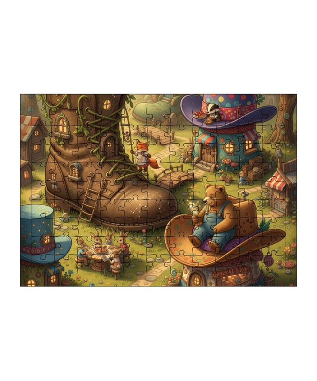 Fantastik Mini Köy Puzzle Yapboz 99 Parça