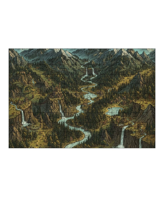 Dağ Manzarası Puzzle Yapboz 99 Parça