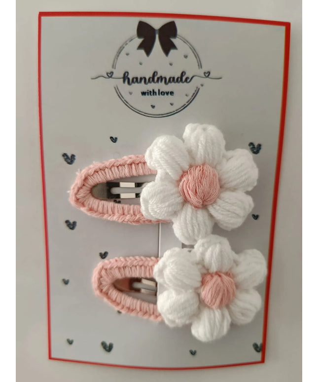 El Yapımı Pudra Papatya Toka (2’li Set)