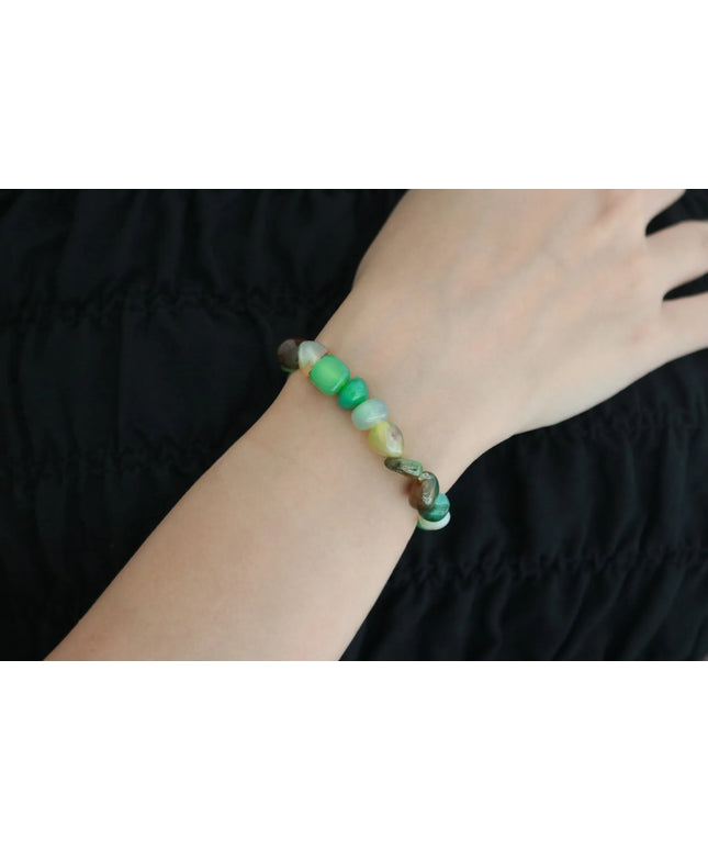 Akik Kadın Bileklik Orjinal Yeşil ve Tonları Akik Bileklik