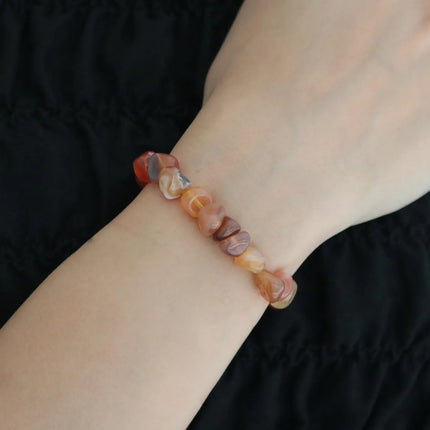 Akik Kadın Bileklik Orjinal Kiremit Rengi Akik Bileklik