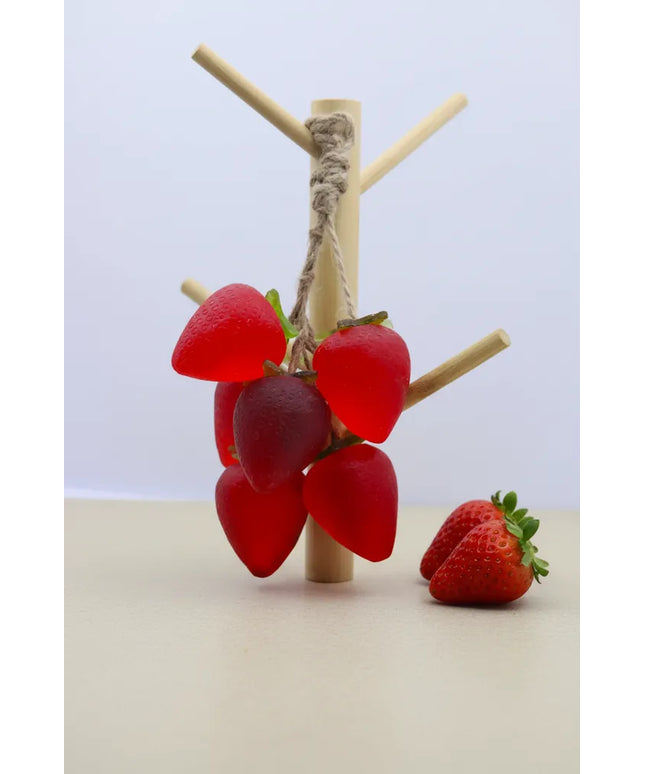 Kırmızı Çilek Kokulu Gliserinli El Yapımı Sabun Doğal ve Nemlendirici