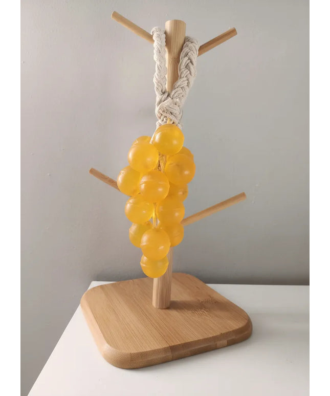 Üzüm Salkımı Tasarımlı Doğal Gliserinli Sarı Sabun