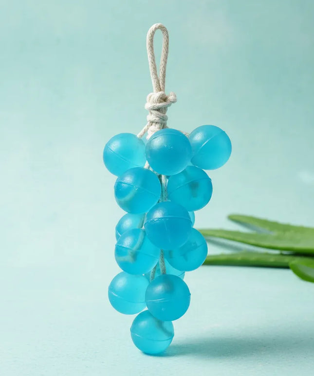 El Yapımı Salkım Üzüm Sabunu Mavi Renkli Doğal Gliserinli Aloevera Kokulu