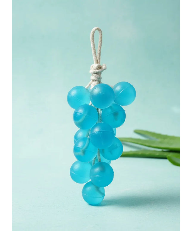 El Yapımı Salkım Üzüm Sabunu Mavi Renkli Doğal Gliserinli Aloevera Kokulu