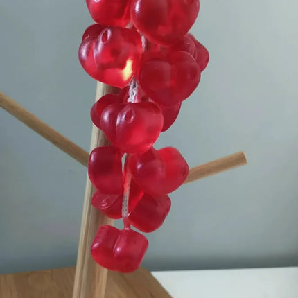 El Yapımı Kırmızı Kalpli Salkım Doğal Gliserinli Sabun