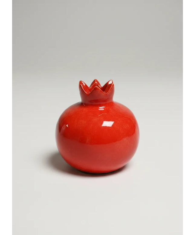 Kırmızı Çini Nar Biblo Dekoratif El Yapımı Obje (8 cm)