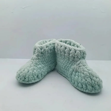 Mint Yeşili Kaydırmaz Tabanlı Örme Çocuk Patik 1819 Numara