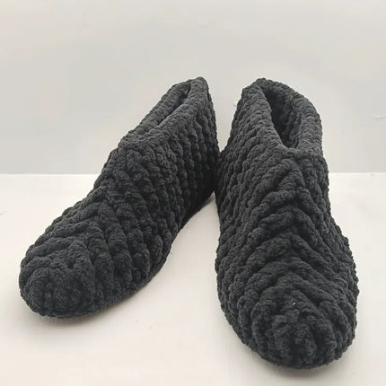 Siyah Örme Kadın Ev Patiği Yumuşak Dokulu 3536 Numara