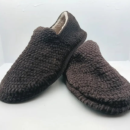 Erkek Kahverengi Örme Ev Patiği Sıcak Tutan Konforlu Model 4344