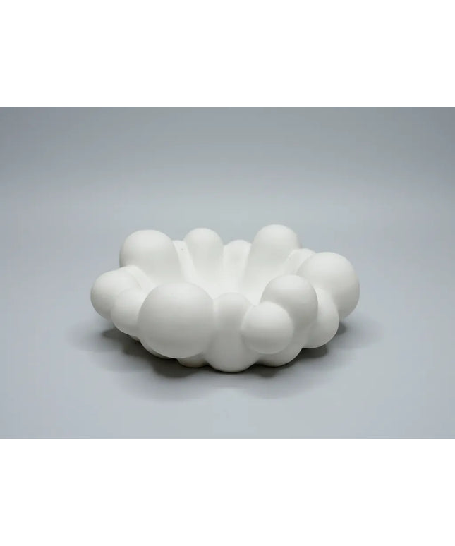 Mat Beyaz Bubble Tasarım Takı Tabağı El Yapımı Dekoratif Obje