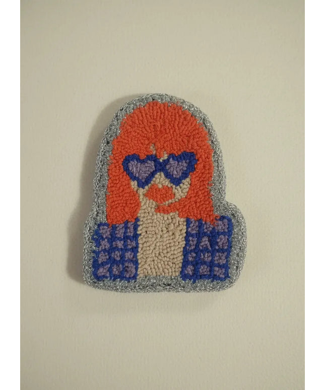 Kadın Figürlü Punch Nakışı Bardak Altlığı El Yapımı Dekoratif