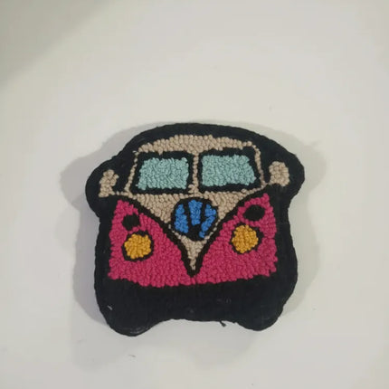 Nostaljik Minibüs Desenli Bardak Altlığı El Yapımı