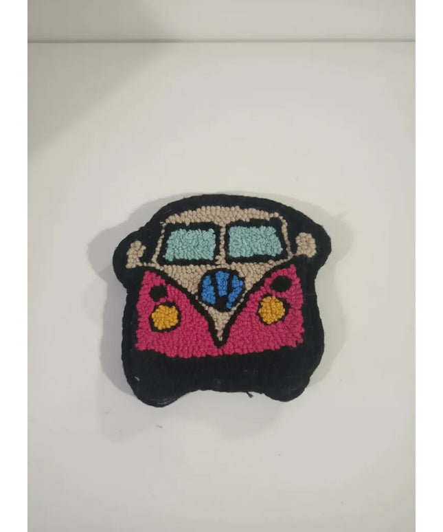 Nostaljik Minibüs Desenli Bardak Altlığı El Yapımı