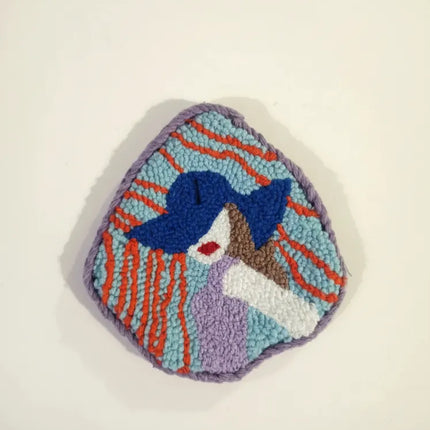 Şakpalı Kadın Figürlü Bardak Altlığı El Yapımı Dekoratif Hediyelik