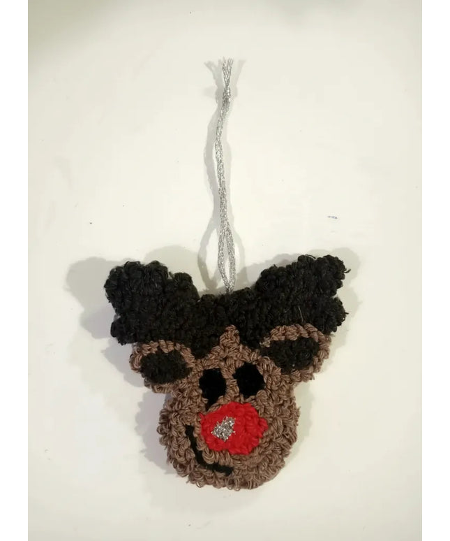 Örgü Ren Geyiği Duvar Süsü Yılbaşı Dekorasyonu El Yapımı