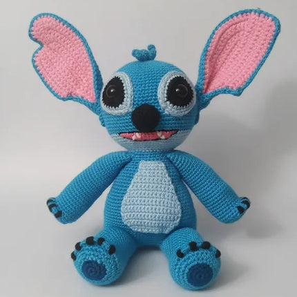 Mavi Stitch Amigurumi Oyuncak Bebek El Yapımı Örgü Bebek
