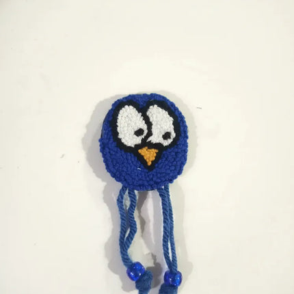 Mavi Örgü Kuş Figürlü Buzdolabı Magneti El Yapımı Hediyelik