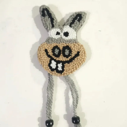 Eşek Tasarımlı Örgü Buzdolabı Magneti El Yapımı Dekoratif Magnet