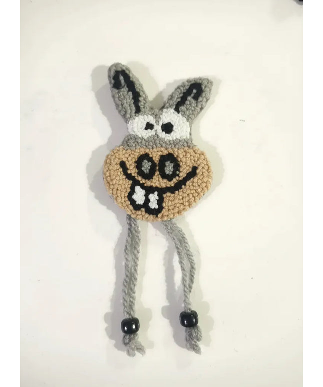 Eşek Tasarımlı Örgü Buzdolabı Magneti El Yapımı Dekoratif Magnet