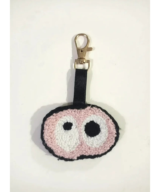 Punch Nakışı Domuz Burnu Tasarımlı Anahtarlık El Yapımı Hediye