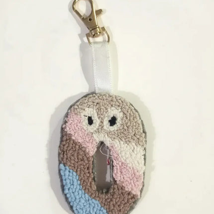 "O" Harfi Punch Nakışı Anahtarlık Özel Tasarım El Yapımı