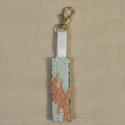 Punch Nakışı I Harfi Desenli Anahtarlık El Yapımı Hediye