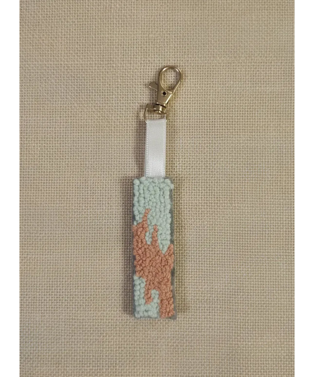 Punch Nakışı I Harfi Desenli Anahtarlık El Yapımı Hediye