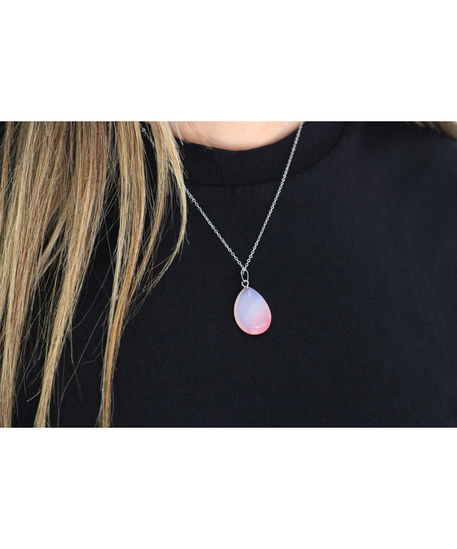 Turuncu ve Bej Renkli Akik Taşı Kadın Kolye Orjinal Doğal Taş