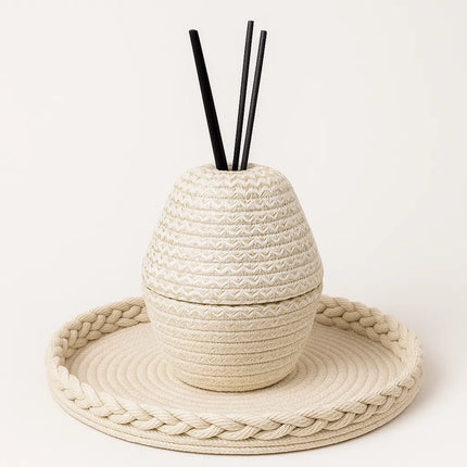 Zikzak Dikişli Dekoratif Oda Kokusu Sepeti 12x15 cm