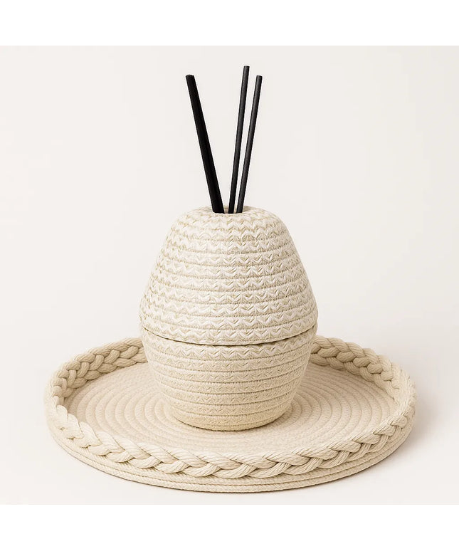 Zikzak Dikişli Dekoratif Oda Kokusu Sepeti 12x15 cm