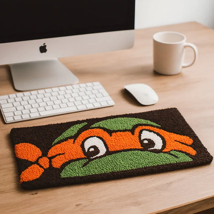 Ninja Kaplumbağalar Temalı Klavye Halısı Tufting Dokuma