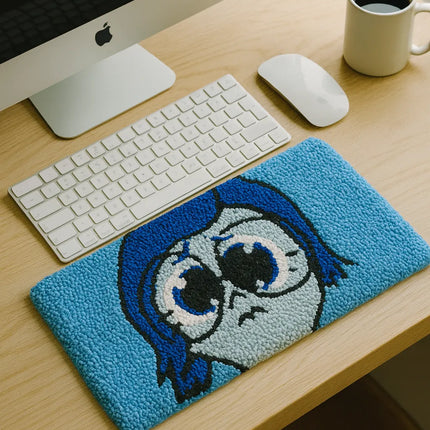 Ters Yüz Temalı Bilgisayar Klavye Halısı Tufting Dokuma