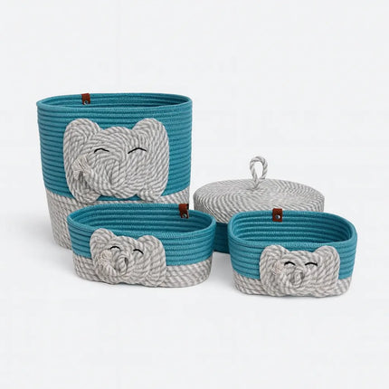 Fil Figürlü Çocuk Odası Takımı Sepetli & Paspaslı Set